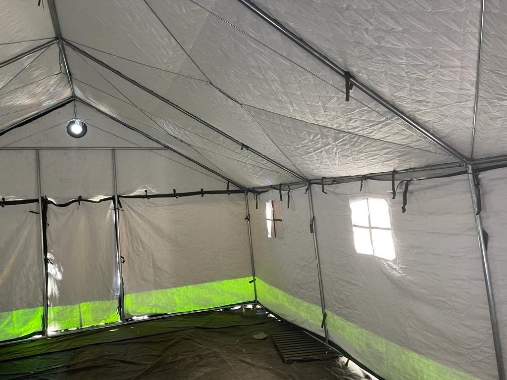 Палатка Каркасная утепленная зеленого цвета 5х6