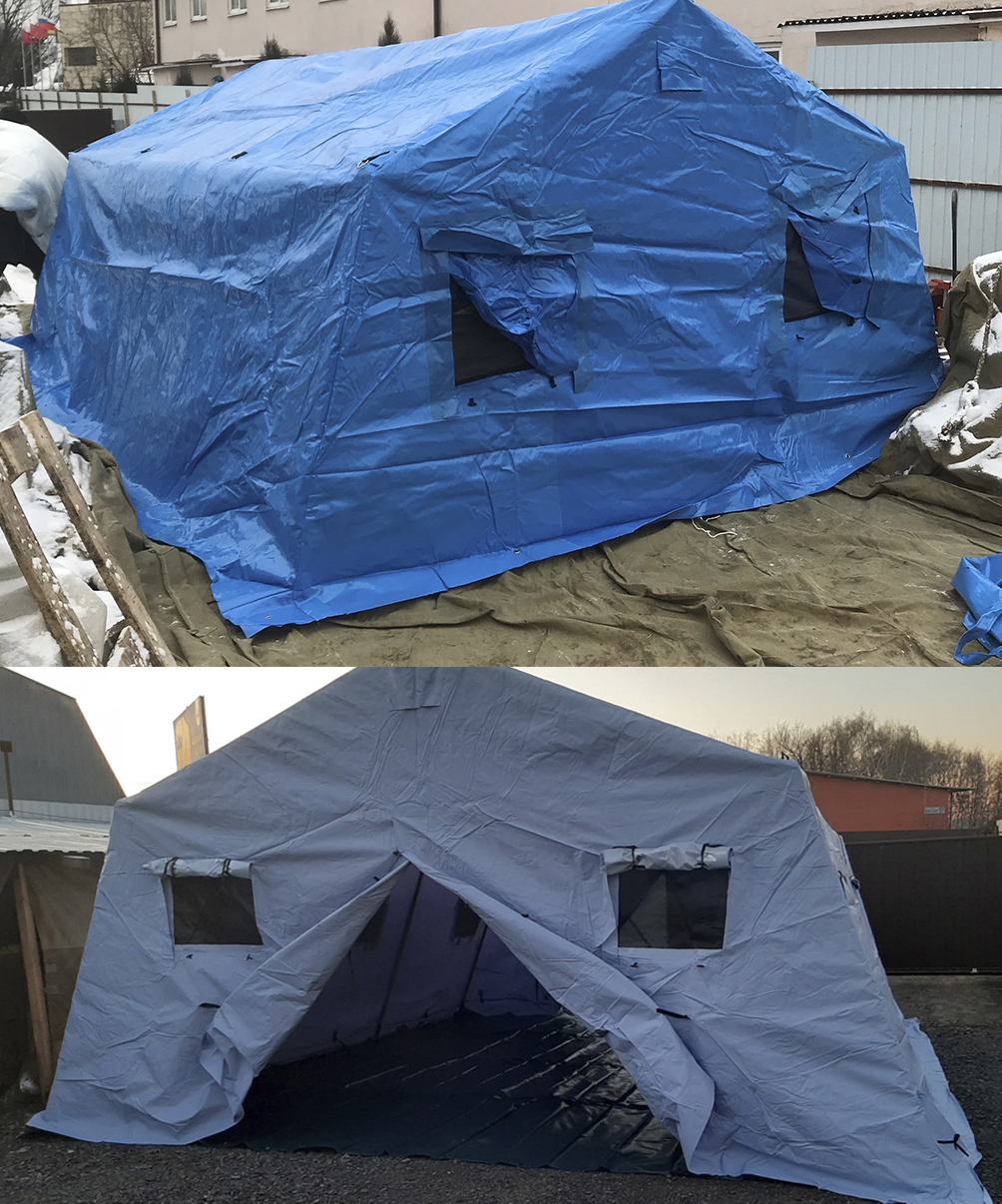 Армейская каркасная палатка М-10